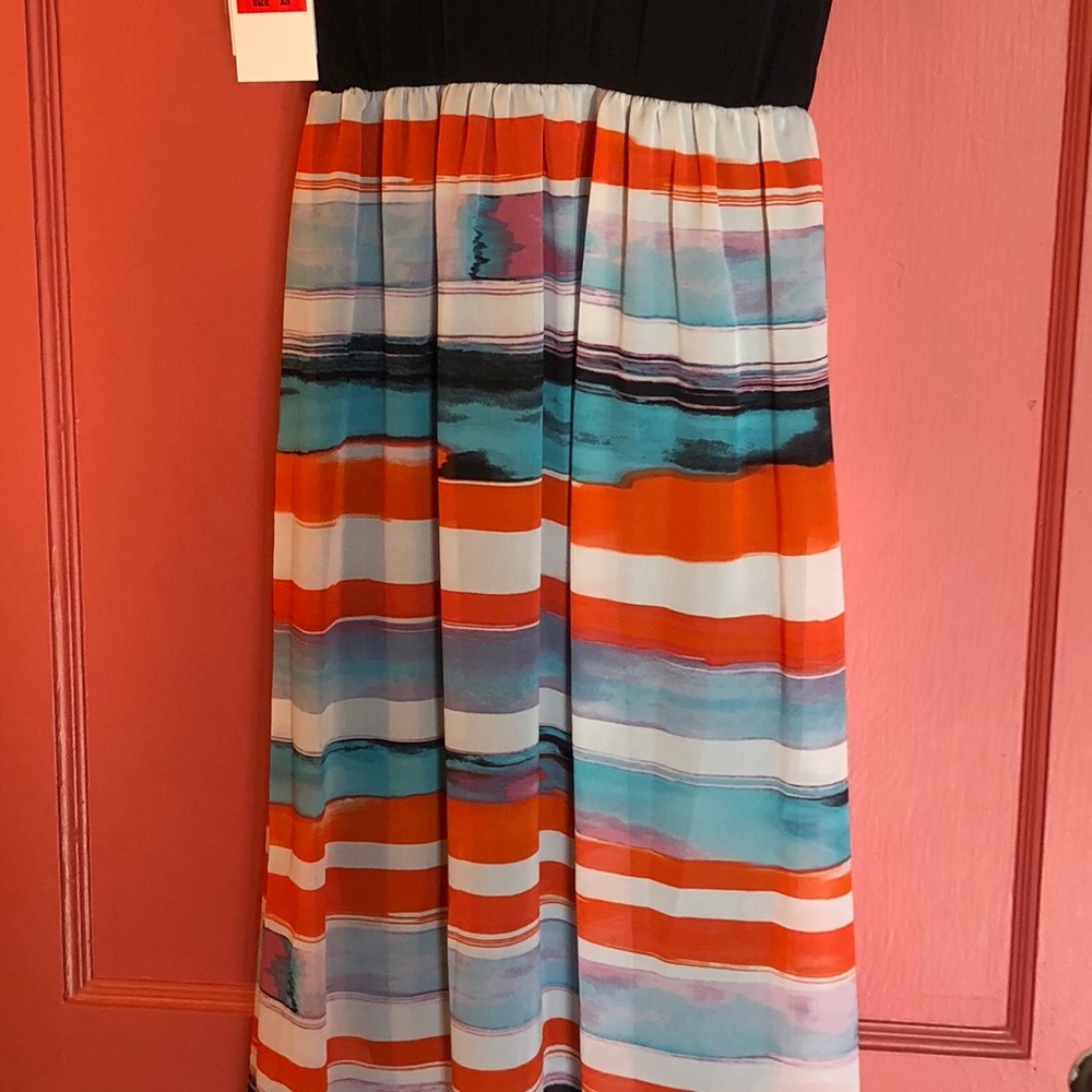 ECI New York midi dress with over skirt